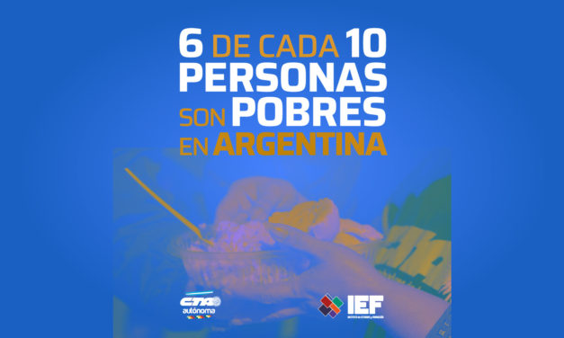 Nuevo informe del IEF: 6 de cada 10 personas son pobres en Argentina