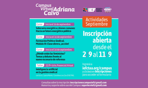 Inscripciones abiertas para los nuevos cursos del Camus Virtual Adriana Calvo